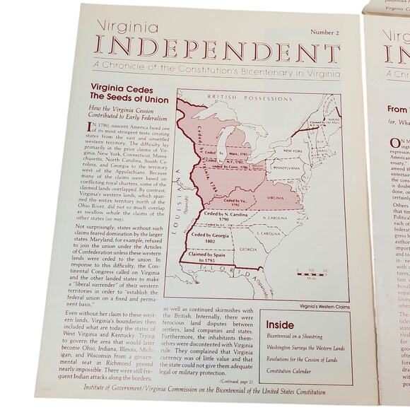 Virginia Independent A Chronicle of the Constitution's Bicentenary in VA 1-3 - Picture 4 of 7